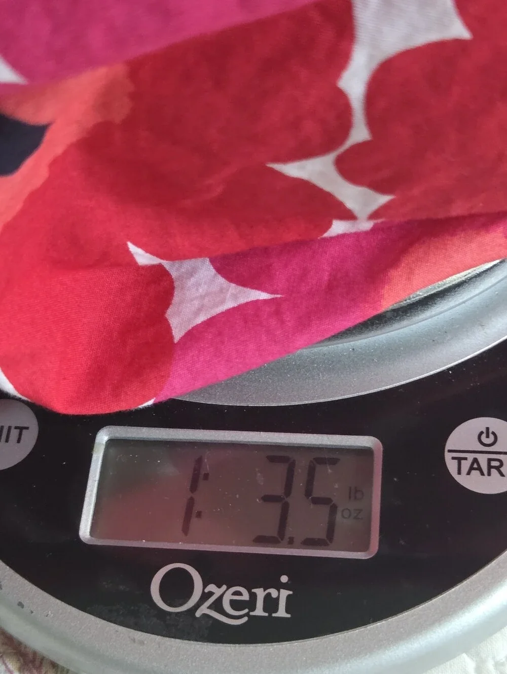 Marimekko Floral Red & Pink Cotton Bedding Fitted Full Sheet Flaw